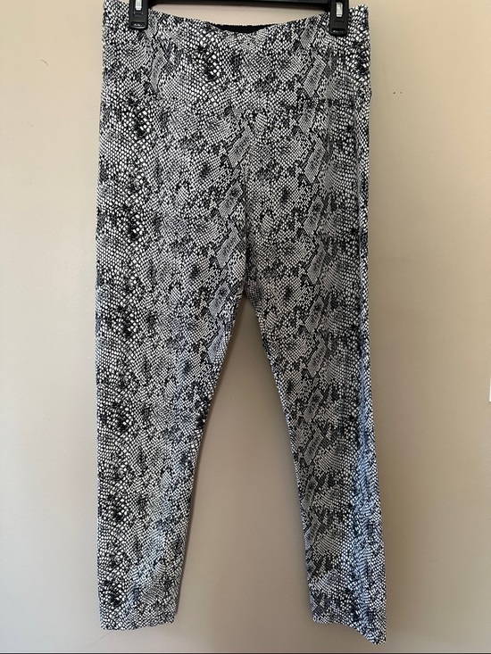casablanca Pants - High-Rise Black & White Snake Print Leggings
